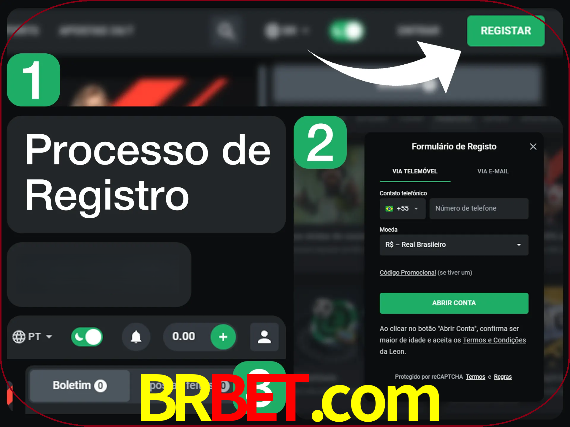 O processo de registro na LeonBet é simples.